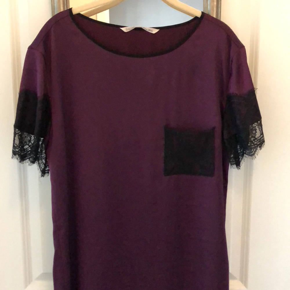 Purple satin dress
